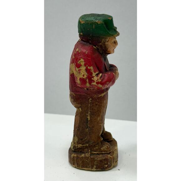 Vintage Peasant Farmer Wooden Figurine. kk557 - Picture 4 of 5